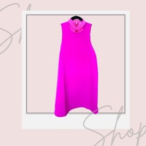 TOBI - Fuchsia two tone dress with collar